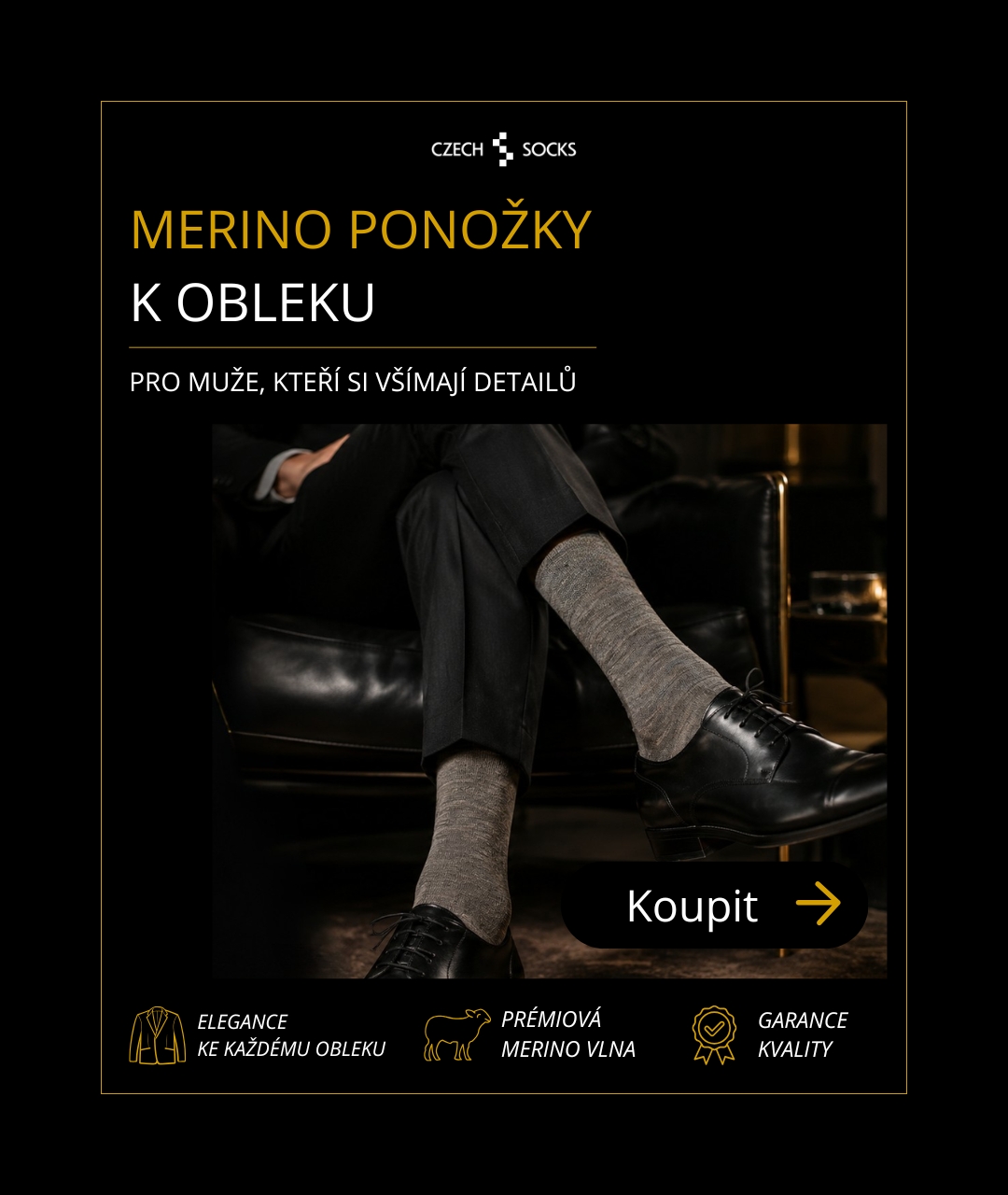 merino ponožky k obleku pánské